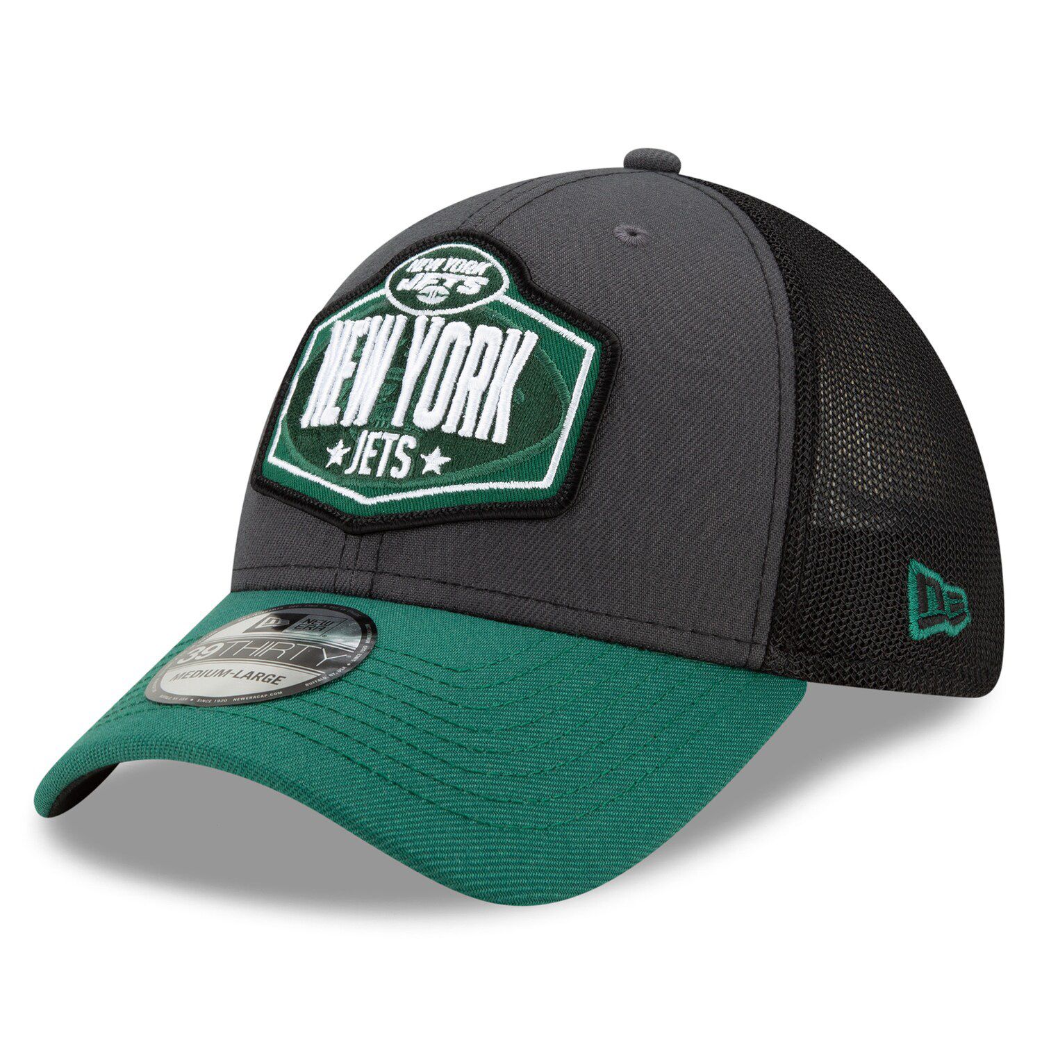 New Era New York Jets Black/Green 2022 Salute To Service 39THIRTY Flex Hat