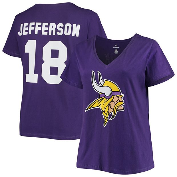 Women's Fanatics Branded Justin Jefferson Purple Minnesota