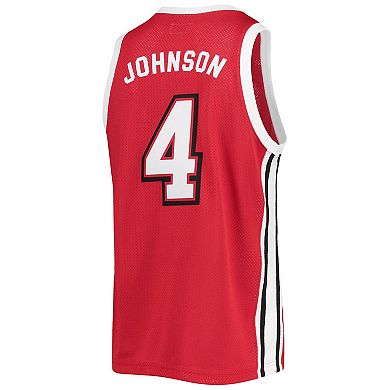 Men's Original Retro Brand Larry Johnson Red UNLV Rebels Commemorative Classic Basketball Jersey