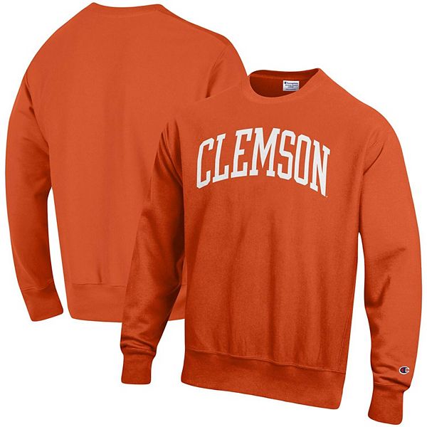 Men's Champion Orange Clemson Tigers Arch Reverse Weave Pullover Sweatshirt