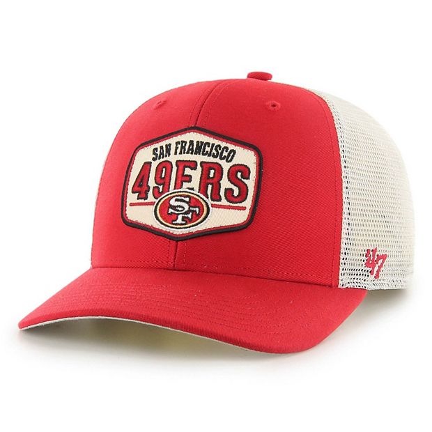 Men's '47 Black San Francisco 49ers Logo MVP Adjustable Hat