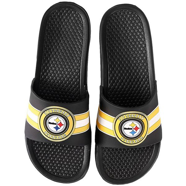 Men's FOCO Pittsburgh Steelers Logo Slide Sandals