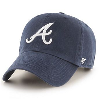 Men's '47 Navy Atlanta Braves Heritage Clean Up Adjustable Hat