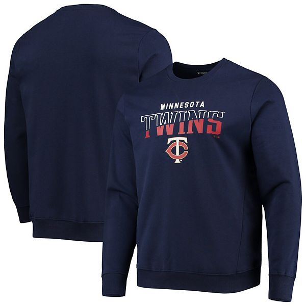 Men's Levelwear Navy Minnesota Twins Chiseled Zane Pullover Sweatshirt