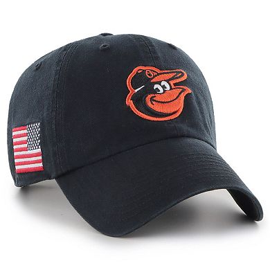 Men's '47 Black Baltimore Orioles Heritage Clean Up Adjustable Hat