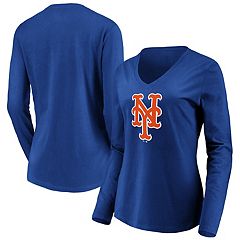 New York Mets Shirt Womens Extra Large Blue Short Sleeve Baseballe Fun  Casual