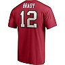Men's Fanatics Branded Tom Brady Red Tampa Bay Buccaneers Player Icon Name & Number T-Shirt