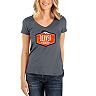 Women's New Era Graphite Denver Broncos 2021 NFL Draft Hook V-Neck T-Shirt