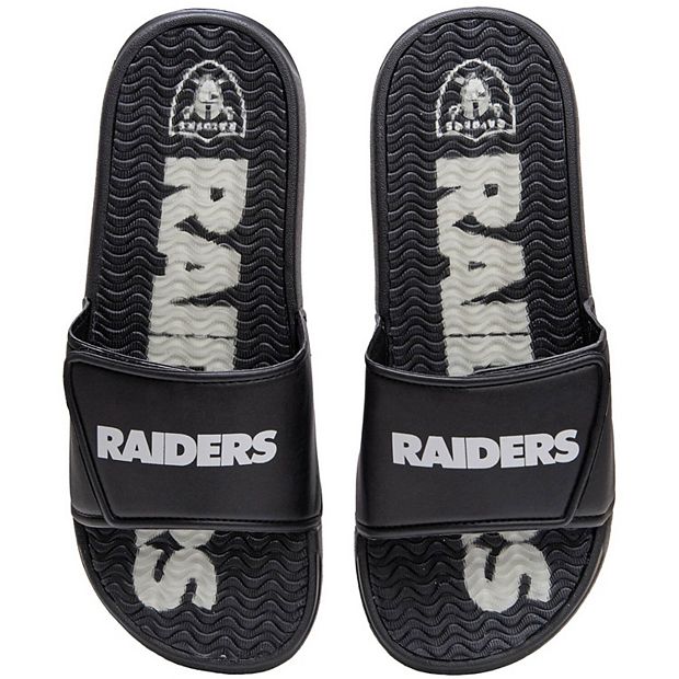 Men's FOCO Las Vegas Raiders Wordmark Gel Slide Sandals