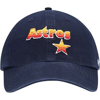 Men's '47 Navy Houston Astros Logo Cooperstown Collection Clean Up Adjustable Hat