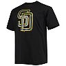 Men's Fanatics Branded Fernando Tatis Jr. Black San Diego Padres Big & Tall Wordmark Name & Number T-Shirt