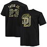 Men's Fanatics Branded Fernando Tatis Jr. Black San Diego Padres Big & Tall Wordmark Name & Number T-Shirt