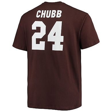 Men's Fanatics Branded Nick Chubb Brown Cleveland Browns Big & Tall Player Name & Number T-Shirt