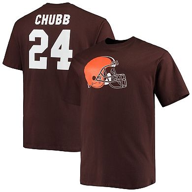 Men's Fanatics Branded Nick Chubb Brown Cleveland Browns Big & Tall Player Name & Number T-Shirt