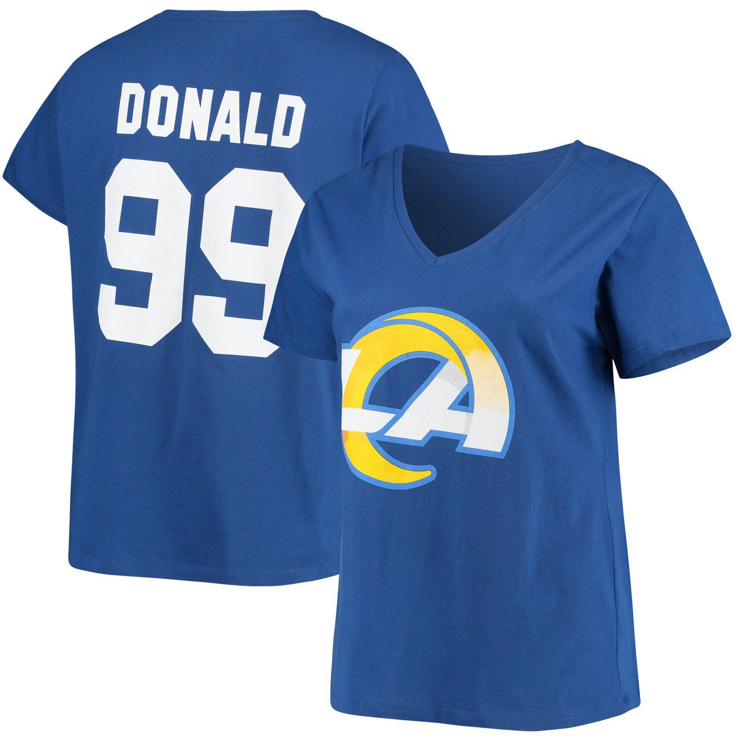 Men's Fanatics Branded Aaron Donald Royal Los Angeles Rams Big & Tall  Player Name & Number T-Shirt