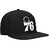 Men's '47 Black Philadelphia 76ers No Shot Two-Tone Captain Snapback Hat