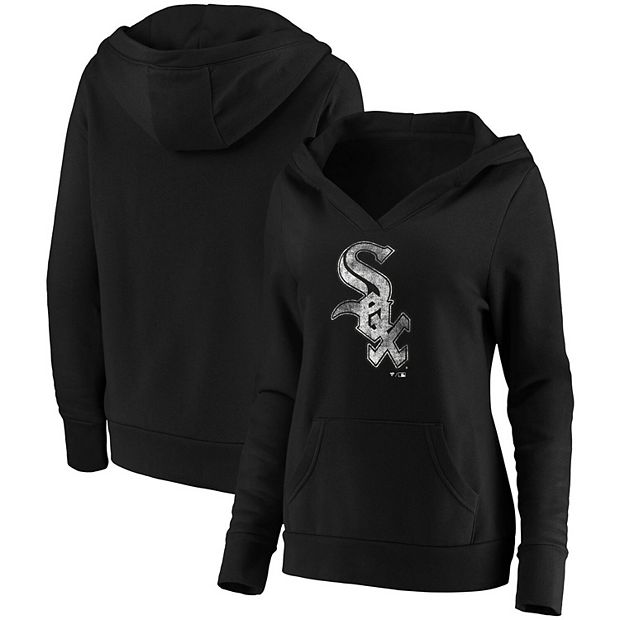 Fanatics Branded Women's Black Chicago White Sox Core Team Long Sleeve V-Neck T-Shirt - Black