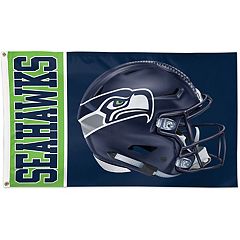 Seattle Seahawks 12'' x 18'' Suede Justin Patten Flag with Pole