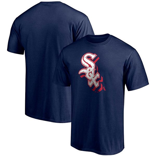 Men's Fanatics Branded Navy Chicago White Sox Red White and Team Logo T ...