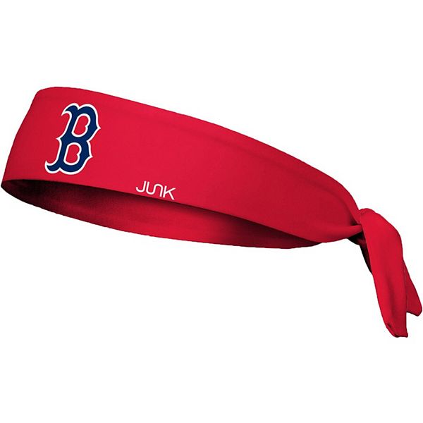 RED BOSTON RED SOX EMBELLISHED KNOTTED HEADBAND