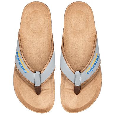 Men's FOCO Los Angeles Chargers Cork Flip Flops