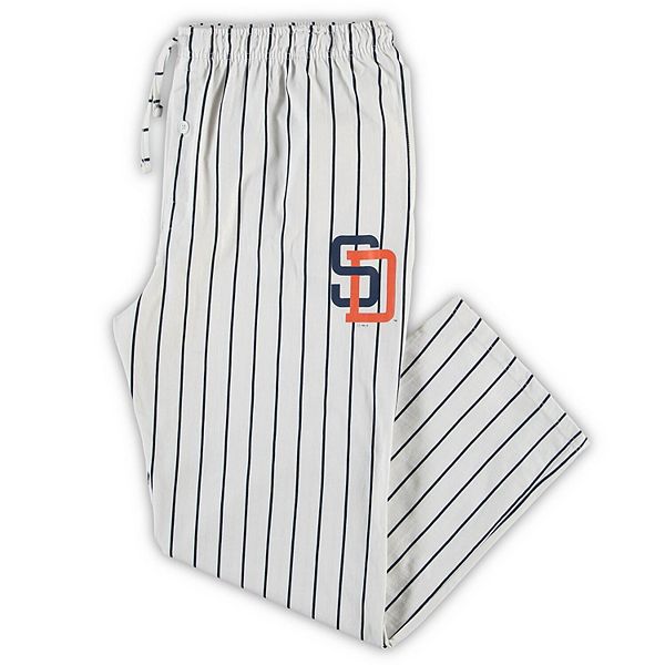 Men's Concepts Sport White/Navy San Diego Padres Big & Tall Pinstripe