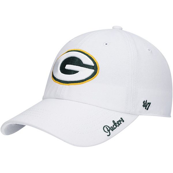 Women's '47 White Green Bay Packers Miata Clean Up Logo Adjustable