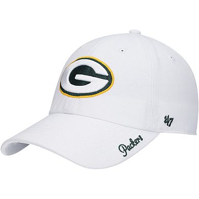 Women's '47 White Green Bay Packers Miata Clean Up Logo Adjustable Hat