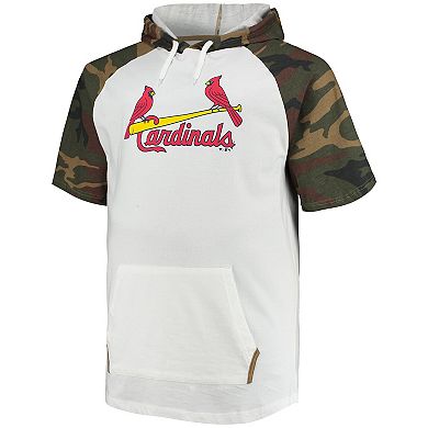 Men's Yadier Molina White/Camo St. Louis Cardinals Player Big & Tall Raglan Hoodie T-Shirt