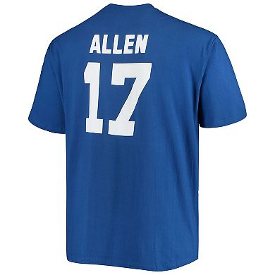 Men's Fanatics Branded Josh Allen Royal Buffalo Bills Big & Tall Player Name & Number T-Shirt