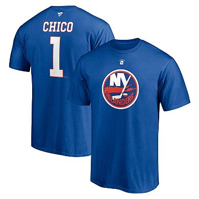 Men's Fanatics Branded Glenn Resch Royal New York Islanders Authentic Stack Retired Player Nickname & Number T-Shirt