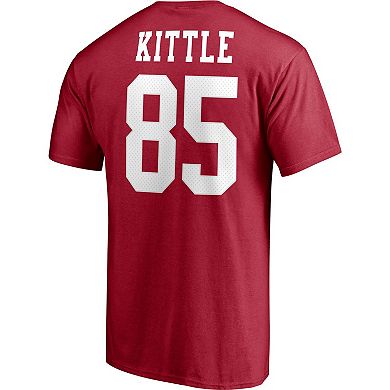 Men's Fanatics Branded George Kittle Scarlet San Francisco 49ers Player Icon Name & Number T-Shirt