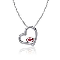 Dayna Designs Georgia Bulldogs Heart Necklace