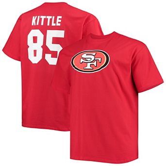 Men's Fanatics Branded George Kittle Scarlet San Francisco 49ers Big & Tall Player Name & Number T-Shirt