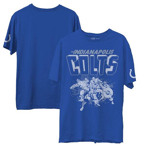 Men's Junk Food Royal Indianapolis Colts Marvel T-Shirt