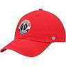 Men's '47 Red Washington Wizards Logo Clean Up Adjustable Hat