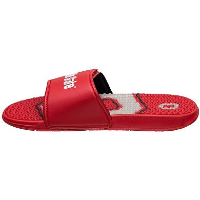 Men's FOCO Ohio State Buckeyes Wordmark Gel Slide Sandals