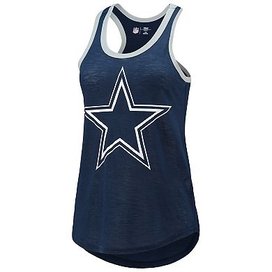 Women's G-III 4Her by Carl Banks Navy Dallas Cowboys Tater Burnout Tank Top