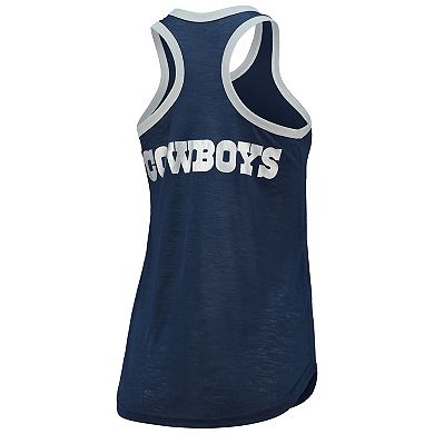 Women's G-III 4Her by Carl Banks Navy Dallas Cowboys Tater Burnout Tank Top