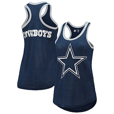 Women's G-III 4Her by Carl Banks Navy Dallas Cowboys Tater Burnout Tank Top