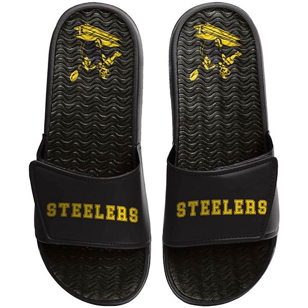 Men's FOCO Pittsburgh Steelers Retro Gel Slide Sandals