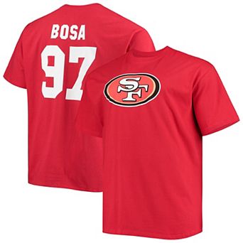 Men's Fanatics Nick Bosa Scarlet San Francisco 49ers Big & Tall Player Name & Number T-Shirt