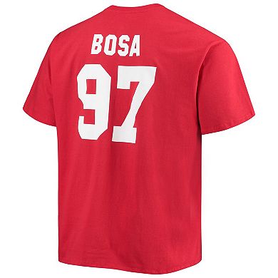 Men's Fanatics Nick Bosa Scarlet San Francisco 49ers Big & Tall Player Name & Number T-Shirt