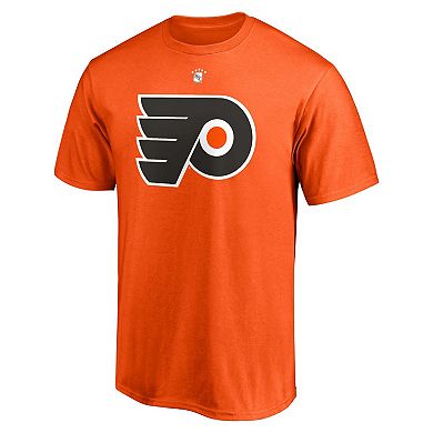 Men's Fanatics Branded Dave Schultz Orange Philadelphia Flyers Authentic Stack Retired Player Nickname & Number T-Shirt
