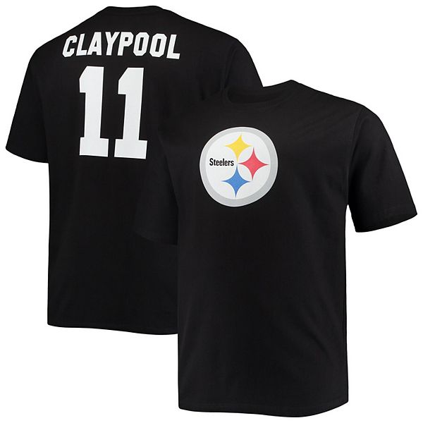 Men's Fanatics Branded Chase Claypool Black Pittsburgh Steelers Big & Tall  Player Name & Number T-Shirt