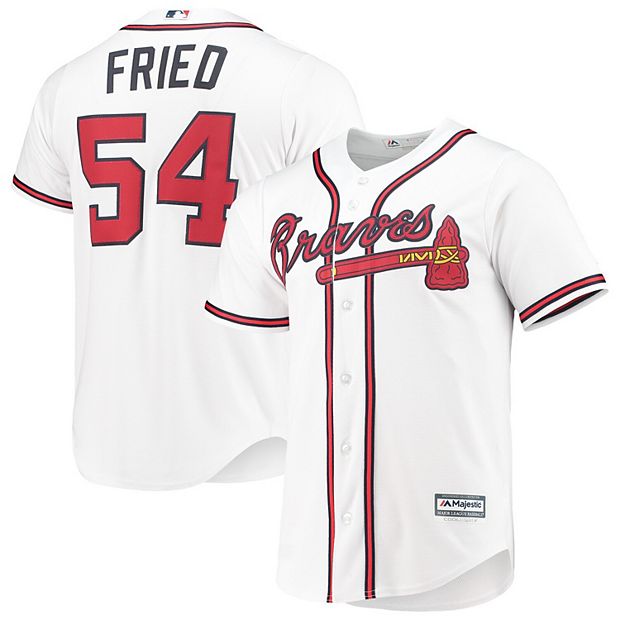 Men's Majestic Max Fried White Atlanta Braves Home Official Player Jersey