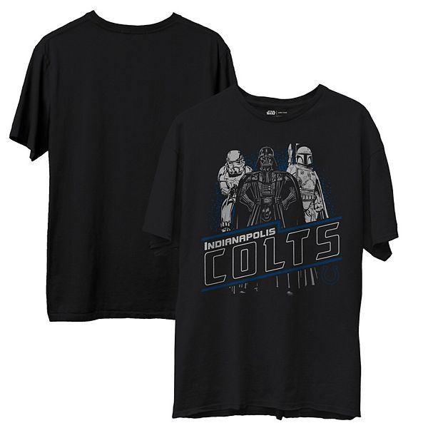 Men's Junk Food Black Indianapolis Colts Empire Star Wars T-Shirt