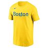 Men's Nike Enrique Hernandez Gold/Light Blue Boston Red Sox 2021 City Connect Name & Number T-Shirt