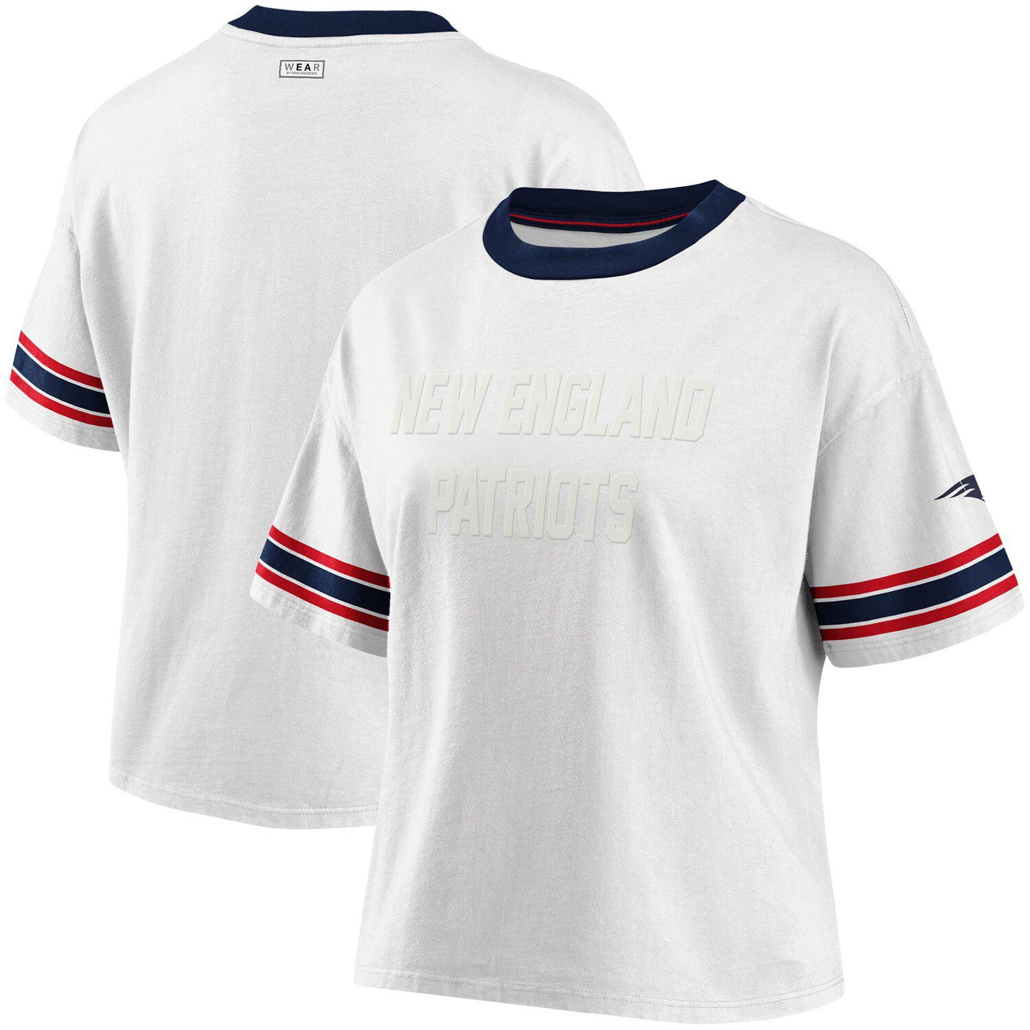 Image for Unbranded Women's WEAR By Erin Andrews White New England Patriots Crop T-Shirt at Kohl's.