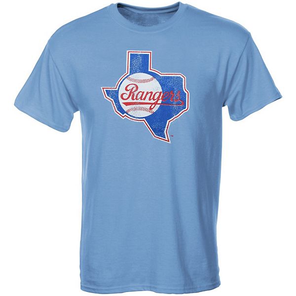 Youth Heathered Gray Texas Rangers Team Baseball Card T-Shirt